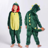 Pijama Macacão Infantil Menino Dinossauro Soft Dentro E Fora