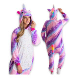 Pijama Macacão Kigurumi Adulto Unicórnio Feminino Cosplay