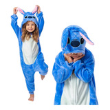 Pijama Macacão Menina Infantil Kigurumi De Pelúcia Com Zíper