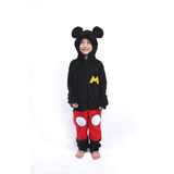 Pijama Macacão Mickey Fantasia Peluciada Bebê Infantil