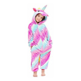 Pijama Macacão Pelúcia Kigurumi Cosplay Fantasia Unicórnio