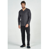 Pijama Manga Longa Com