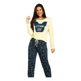 Pijama Manga Longa De