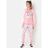 Pijama Manga Longa Feminino Ultra Visco Vaca Puket