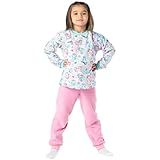 Pijama Manga Longa Infantil Menina Inverno Unicórnio Soft BR Idade 6 Anos Regular Rosa 