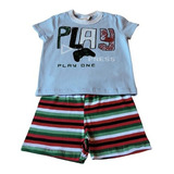 Pijama Mangas Curtas Infantil Menino Masculino