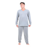 Pijama Masculino Longo Liso Calça Manga