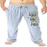 Pijama Masculino Meu Malvado Favorito Minions Chibi Personagem Macio Pijama Calças Cinza XX Large