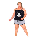 Pijama Plus Size Baby Dool Curto Alcinha Personagens
