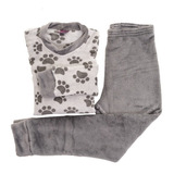 Pijama Plush Masculino Adulto Longo Flanelado Frio Inverno