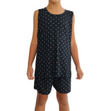Pijama Regata Short Liganete Masculino Menino Infantil Verão