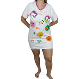Pijama Sonhart Algodão Camisetão Feminino Confortável