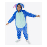 Pijama Stitch Macacão Pelúcia Kigurumi Soft Original Disney