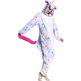 Pijama Unicórnio Infantil Adulto Macacão Kigurumi Brinde