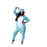 Pijama Unicórnio Infantil Adulto Macacão Kigurumi Brinde