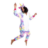 Pijama Unicórnio Infantil Adulto Macacão Kigurumi Cosplay