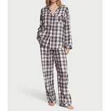 Pijama Victoria Secret Flanelado Camisa Manga Longa E Calça