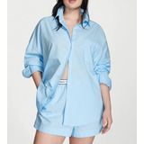 Pijama Victorias Secret Em Algodão Oversized Long-sleeve Set