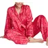 Pijama Victorias Secret Seda Long Pajama Set Red Mini Hearts