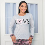 Pijamas De Frio Camisa E Calça De Malha Atacado Promoção