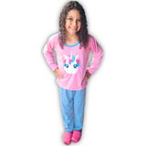 Pijamas Infantil Longo Fechado Feminino Cumprido Inverno