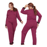 Pijamas Inverno Frio Feminino Plus Size Canelado Luxo Top