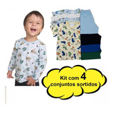 Pijaminha Infantil Kit Com 4 Criança
