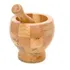 Pilão Com Socador Em Bambu Para Alho 10 5cm   Ke Home