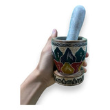 Pilão Decorativo Medio Em Pedra Sabão Exclusiva