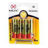Pilha Aa Alcalina Mox Comum Alto Rendimento - Com 4 Pilhas