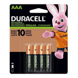 Pilha Aaa Duracell Rechargeable Dx2400 Cilíndrica