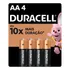 Pilha Alcalina Aa Pequena Duracell Com 4 Unidades