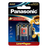 Pilha Alcalina Aaa Mn2400b4 Com 6 Pilhas Panasonic Premium
