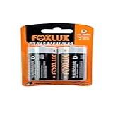 Pilha Alcalina Grande D Foxlux – Tensão Nominal: 1,5v – Embalagem Com 2 Pilhas – Alta Durabilidade – Livre De Mercúrio E Cádmio