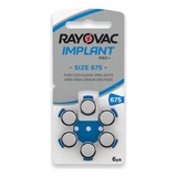 Pilha Auditiva 675 Rayovac Bateria Pr44 Implant Coclear 6 Un