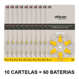 Pilha Auditiva Oticon 10 - 10 Cartelas (60 Baterias)