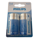 Pilha Philips D Lr20p2b 59 Power Alkaline Cartela C 2 Uni