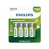 Pilha Philips Recarregável Aa 1.2v 1.000 Com 4 Unidades R6b4rtu10/59