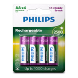 Pilha Philips Recarregavel Aa