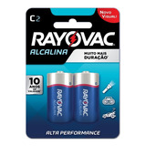 Pilha Rayovac Alcalina C Cilíndrica