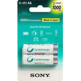 Pilha Recarregavel 1000mah Pequena Aa C 2 Sony
