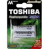 Pilha Recarregável Aa 1,2v 2600mah Tnh6gae Toshiba (cartela Com 2 Unid.)