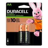 Pilha Recarregável Aa Duracell Dx1500 2500mah Com 2 Unidades