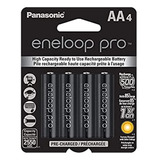 Pilha Recarregável Aa Panasonic Eneloop Pro Bk-3hcca Cilíndrica - Kit De 4 Unidades