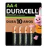Pilha Recarregável Aa Pequena 2500mah Duracell Com 4 Un.
