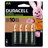 Pilha Recarregável Aa Pequena 2500mah Duracell