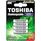 Pilha Recarregável Aaa 1,2v 950mah Tnh3gae Toshiba (cartela Com 4 Unid.)