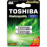 Pilha Recarregável Aaa 1 2v 950mah Tnh3gae Toshiba Com 2 Un