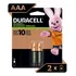 Pilha Recarregável Aaa Pequena Duracell Com 2 Unidades