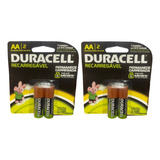 Pilha Recarregável Duracell Aa C 2 Unidades Kit C 2